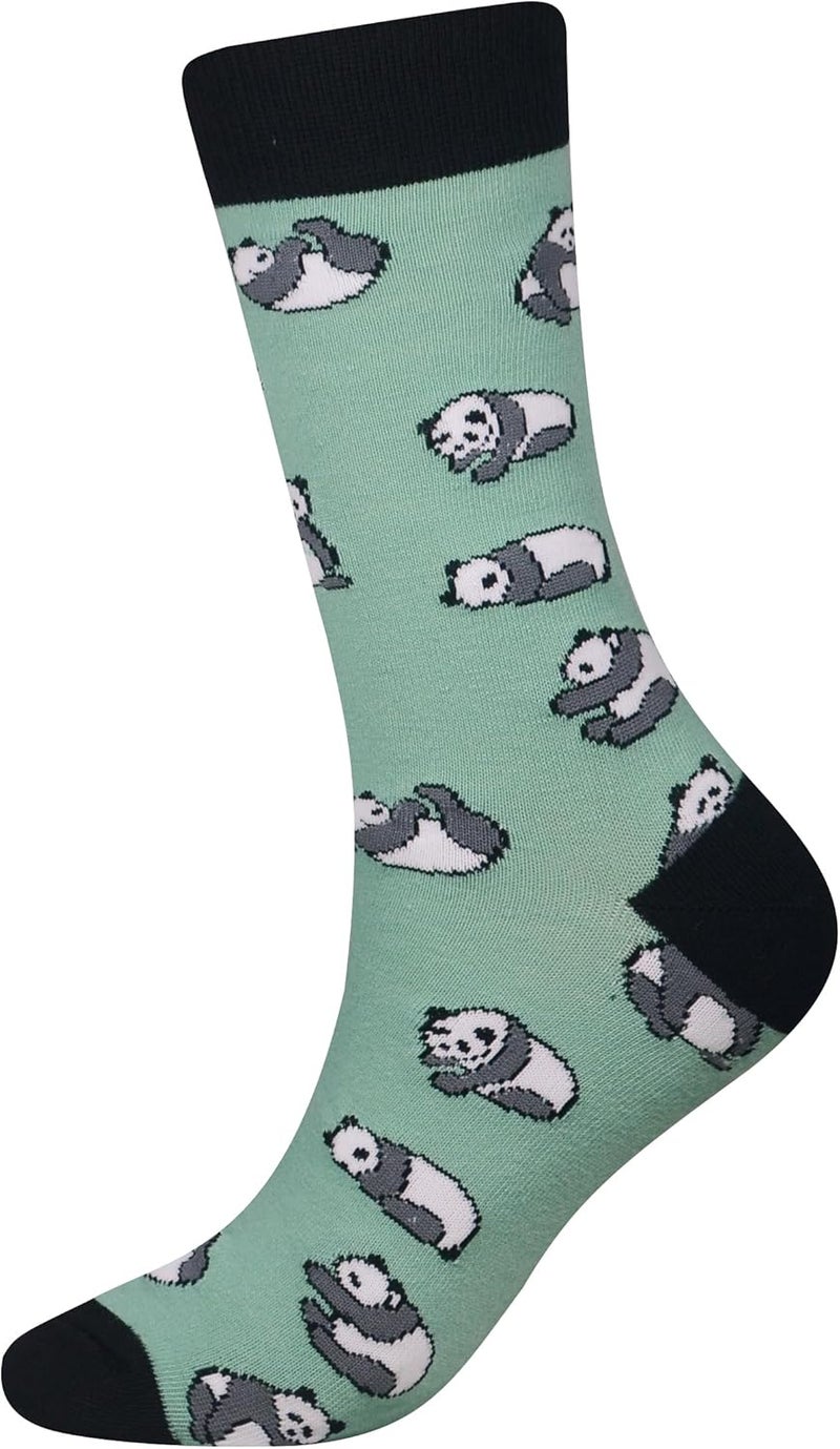 Cansok Men's 2/4 Packs Fun Crazy Novelty Dress Crew Socks - Image 4